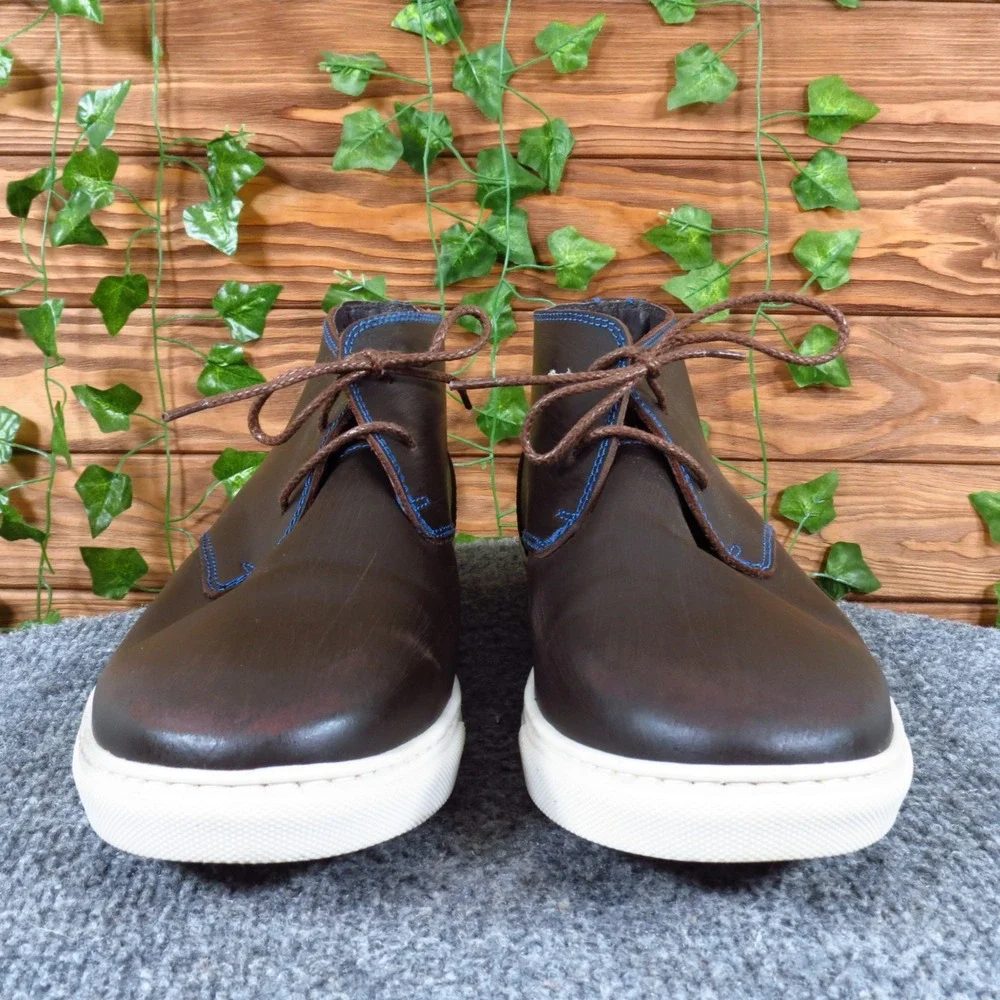 Robert Wayne‎ 44430 Mens Chukka Boots Size 11.5D Casual Brown Leather Sneakers